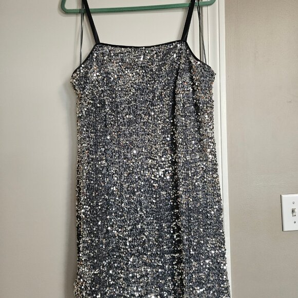 Women's Sequin Spaghetti-Strap Dress - Size L - Picture 1 of 6